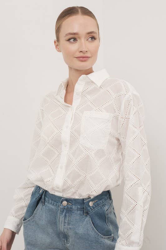 Denny Shirt with Embroidered Pattern