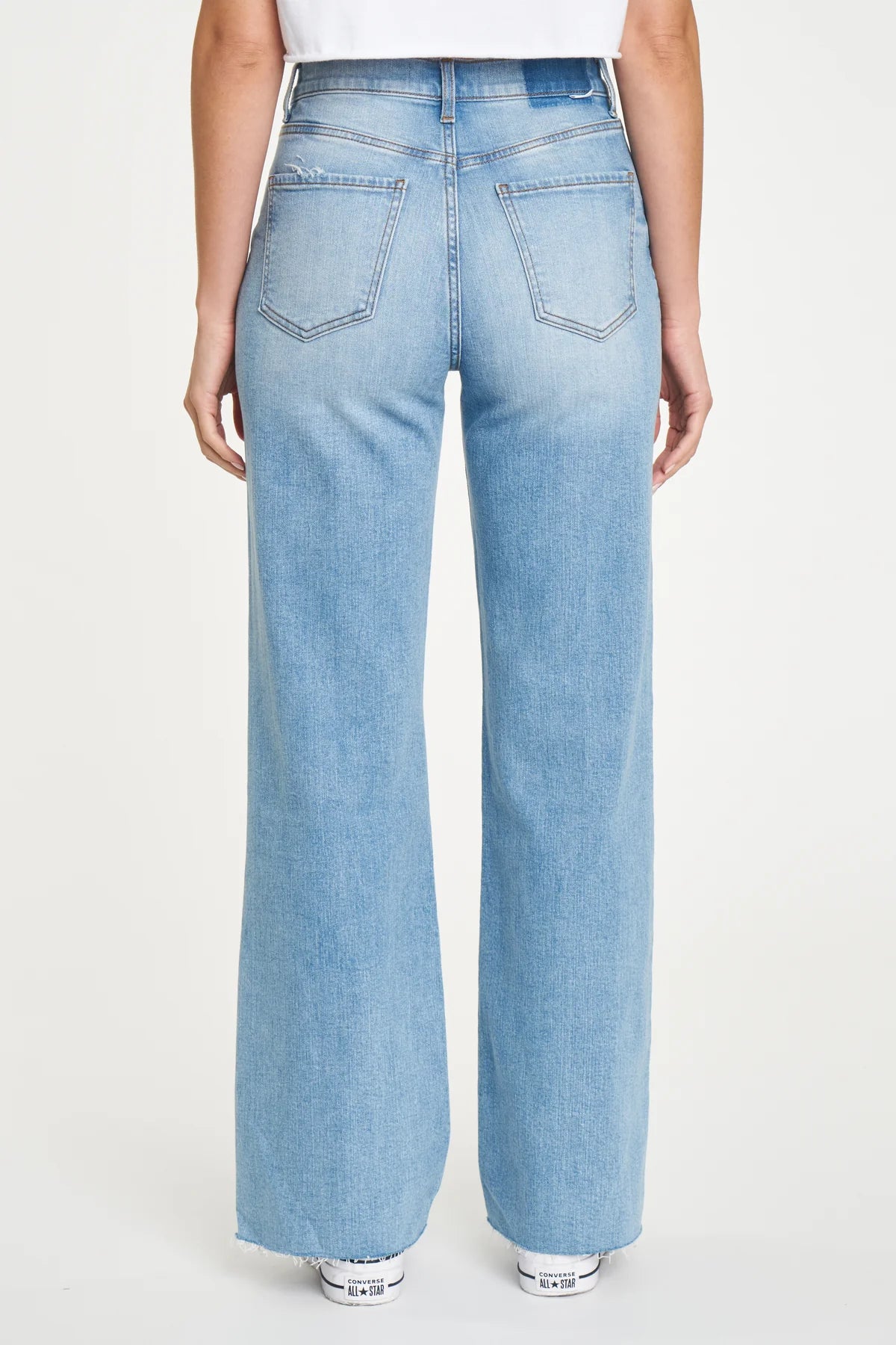 Far Out High Rise Relaxed Flare Denim by Daze