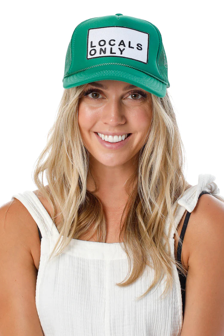 "Locals Only" Green Trucker Hat by Friday Feelin
